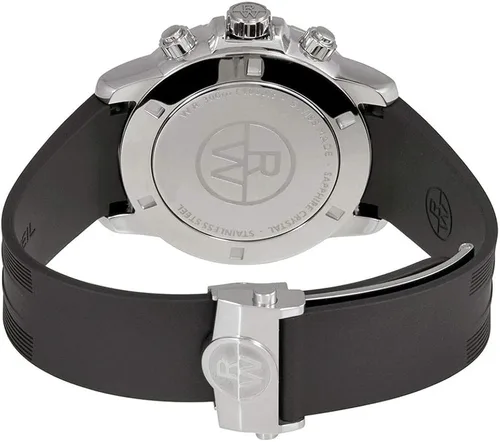 Vista 4 de RAYMOND WEIL Tango - Reloj de cuarzo de acero inoxidable con correa de goma, negro, 20 (modelo 8560-SR-00206), NegroPlateado, Reloj de cuarzo