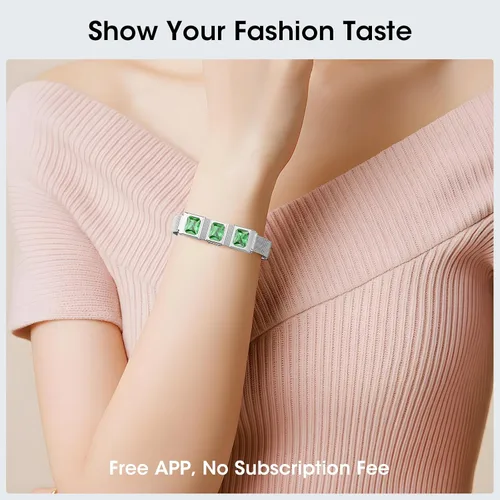 Vista 5 de Mingtawn Pulsera inteligente para mujer con 2 bandas, monitor de salud física, frecuencia cardíaca 24/7/oxígeno en sangre/HRV/monitor de sueño