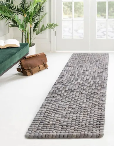 Vista 14 de Unique Loom Colección de Bolas de Felpa - Alfombra de área en forma de nube (2' redonda, color marfil)
