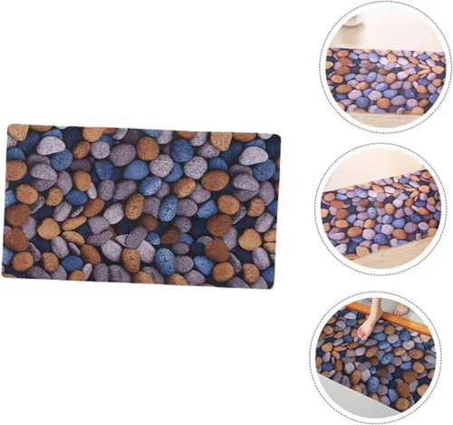 Vista 3 de Hemobllo 1Pc Fashionable Absorbent Floor Mat Non Slip for Bathroom and Kitchen to Clean Material Moisture Protection