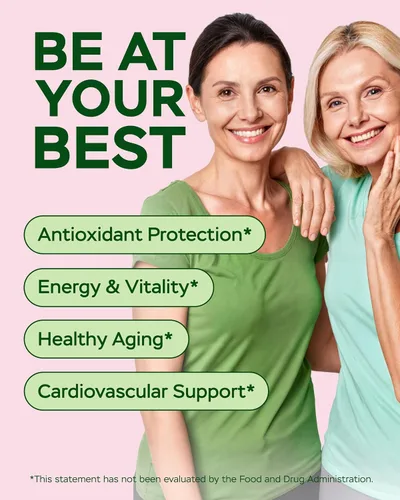 Vista 7 de Complejo de suplemento de resveratrol de 1800 mg - COQ10, quercetina, vitamina E, ascorbato de calcio - Potente fórmula antioxidante para mejorar