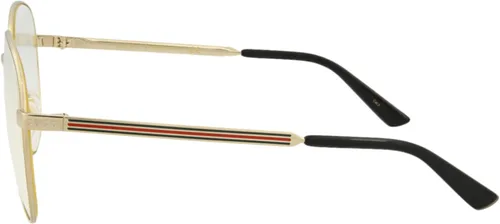 Vista 3 de Gucci Gafas de sol de aviador transparentes unisex dorado GG0138S-30001544-003