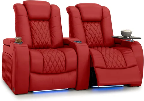 Vista 210 de Seatcraft Asiento de cine en casa Diamante Marrón Reclinable Individual