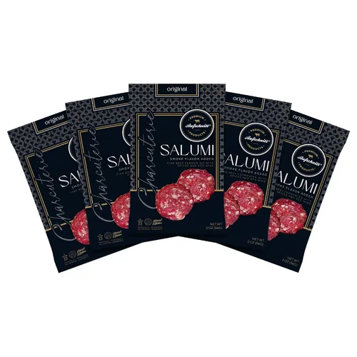 Vista 8 de Aufschnitt Meats Kosher Salumi - Salchicha en rodajas, carne de embutidos - Carne fermentada fina - 2 onzas, original, paquete de 12