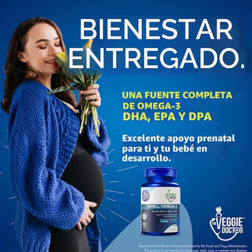 Vista 5 de Suplemento de Omega 3 vegano – Omega 3 de algas con DHA EPA DPA – Cápsulas veganas de algas – Alternativa al aceite de pescado – Fórmula de aceite