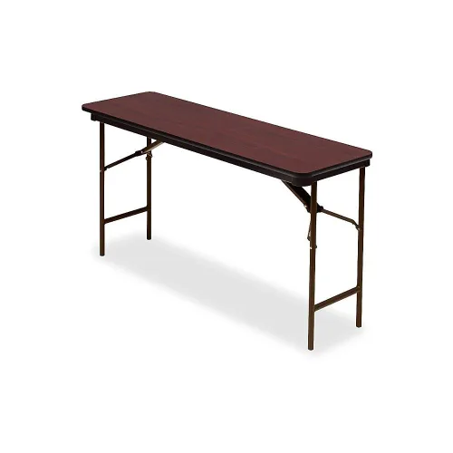 Vista 3 de Iceberg OfficeWorks - Mesa plegable comercial, 5 pies, color gris