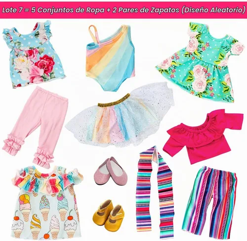 Vista 2 de ZITA ELEMENT Kit de ropa y accesorios de muñeca de 11 piezas de 18 pulgadas