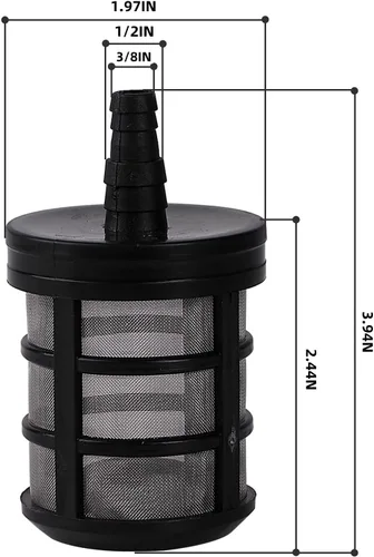 Vista 2 de 2 filtros de manguera doméstica, filtros de bomba de agua y filtros de cifrado de acero inoxidable son adecuados para pulverizadores, lavadoras
