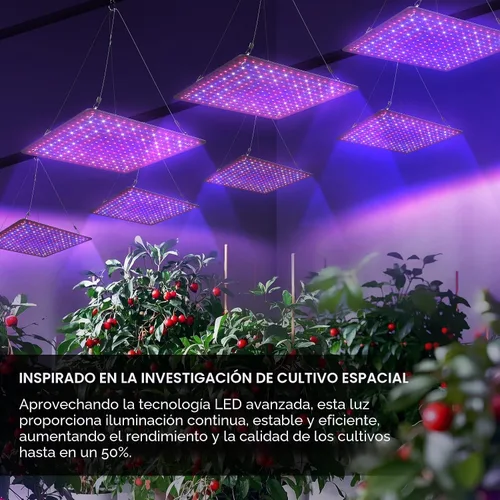 Vista 4 de Paquete de 2 paneles LED de luz de crecimiento de 200 W para plantas de interior, espectro completo con LED UV IR blanco, azul, rojo, para cobertura