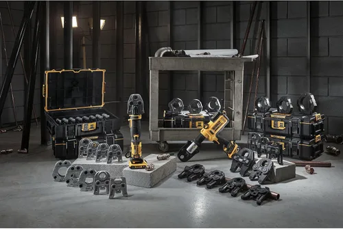 Vista 17 de DEWALT 20V MAX Kit de herramienta de presión para tubería de plomería inalámbrica con cabezas de engaste, herramienta de prensa profesional