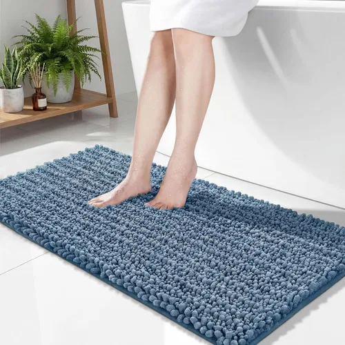 Vista 39 de Disolla Alfombra de baño pequeña, antideslizante, lavable, color beige, 17 x 24 pulgadas, súper absorbente, suave, alfombra de baño de felpilla