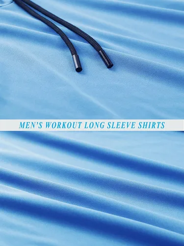 Vista 3 de CADMUS Camisas de pesca de manga larga para hombre, protección solar UPF 50+, sudaderas con capucha de ajuste seco