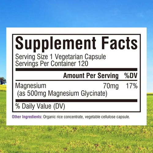 Vista 2 de Innate Vitality Glicinato de magnesio y probióticos paquete de 120 mil millones, sin OMG, sin gluten, lácteos de soja y vegano, magnesio