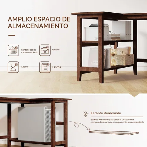 Vista 5 de IOTXY Escritorio de oficina reversible en forma de L de 45 pulgadas