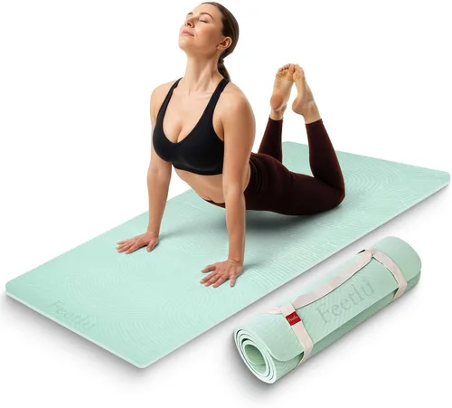 Vista 11 de Extra Thick 12mm Exercise Mat – 74"L x 26"W Inch, Non-Slip, Joint-Friendly & Cushioned Fitness Mat for Yoga, Pilates & Floor Workouts – Durable