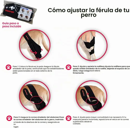 Vista 7 de Rodillera para perro para pierna trasera, pierna trasera desgarrada de ACL, rodilleras para perro para pierna trasera, soporte para pierna trasera