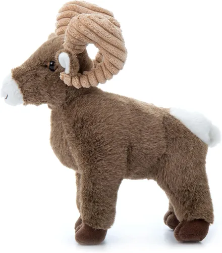 Vista 11 de The Petting Zoo Peluche de oveja de cuerno grande, regalos para niños, animales del zoológico Wild Onez, juguete de peluche de oveja, 12 pulgadas