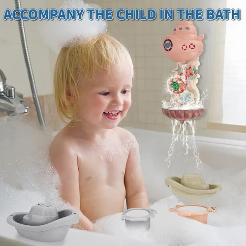 Vista 3 de Juguetes de baño para niños de 1 a 3 años y niños pequeños de 2 a 4 años - Juego de bebés para bebés de 6 a 12 meses - Juego de juguetes de bañera