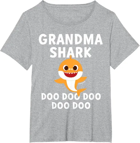 Vista 11 de Pinkfong Camiseta oficial Grandma Shark Negro
