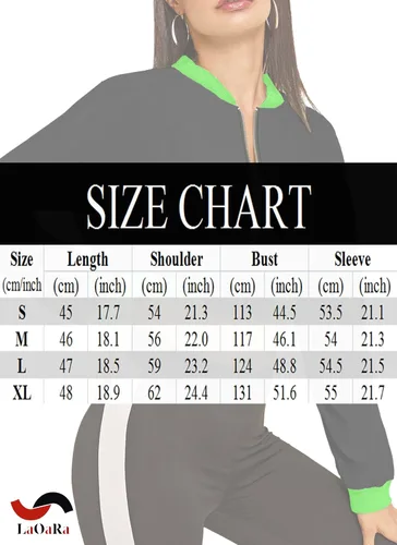 Vista 2 de LAOARA Chaqueta bomber para mujer, rompevientos con cremallera completa, cuello alto, ropa de calle