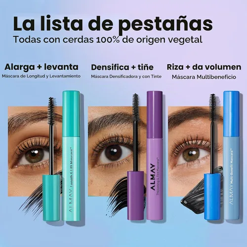 Vista 12 de Almay Máscara para engrosamiento y tinte, 401 negro más negro, 1 unidad