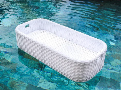 Vista 5 de Bandeja flotante para piscina, bandeja flotante para servir mesa y bar, flotadores de piscina para adultos, spas y fiestas en la piscina, bandeja