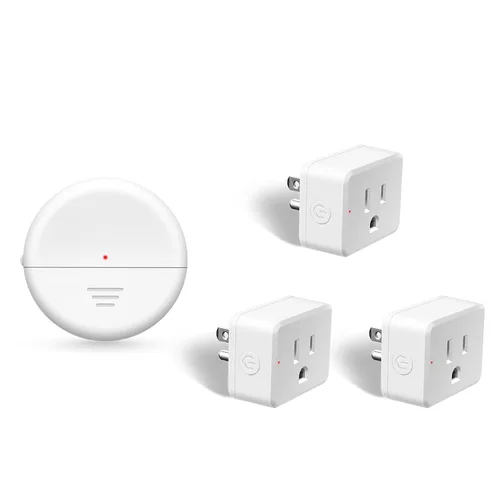 Vista 116 de NineLeaf - Enchufe de salida de control remoto, interruptor de luz de encendido y apagado inalámbrico desmontable 500FT Light Plug Decorator