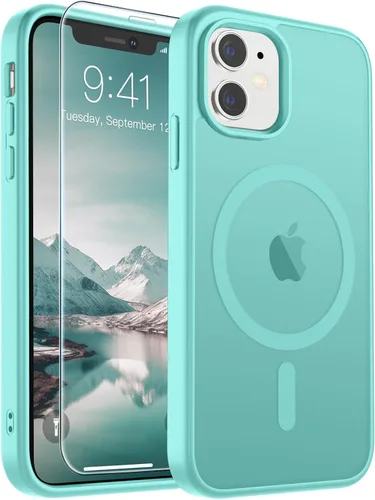 Vista 349 de SUPFINE Funda magnética para iPhone SE 2022 (3ª)/2020 (2ª), iPhone 8 (compatible con MagSafe) (protección contra caídas de grado militar), funda