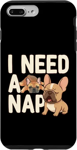 Vista 12 de I Need a Nap Funny French Bulldog Mom Life Tired Parent Case for iPhone 16