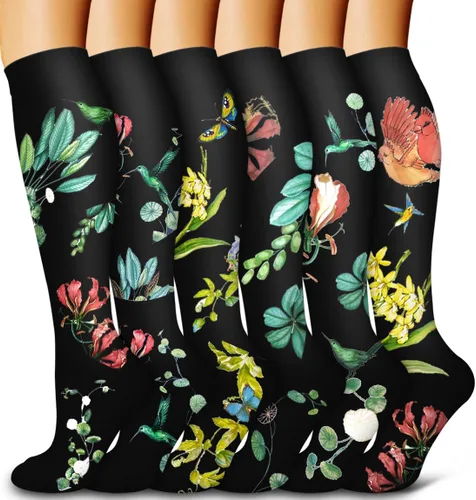 Vista 162 de Bluemaple 6 Pack Copper Compression Socks for Women and Men Circulation-Best Support for Medical, Running,Nursing,Athletic