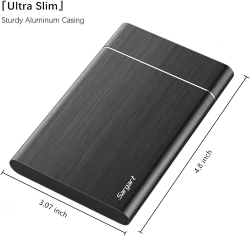Vista 3 de Disco duro externo portátil de 320 GB USB3.0 Almacenamiento de disco duro móvil para PC, Mac, computadora de escritorio, laptop, Mac, Chromebook