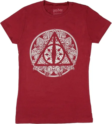 Vista 2 de Harry Potter - Camiseta con diseño de henna de las Reliquias de la Muerte para mujer