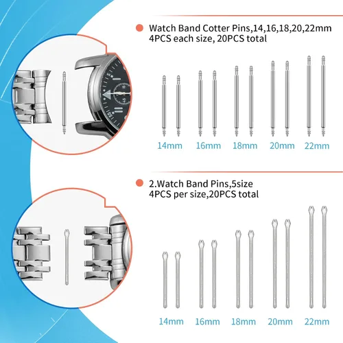 Vista 7 de Eventronic Kit de reparación de relojes, kit de herramientas de repuesto de batería de reloj, herramienta de extracción de eslabones de reloj