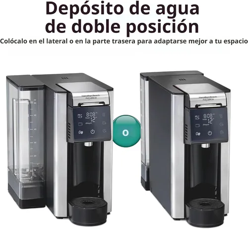 Vista 5 de Hamilton Beach FlexBrew Advanced 5-en-1 programable cafetera de 12 tazas con goteo y porción individual para café caliente y helado con depósito