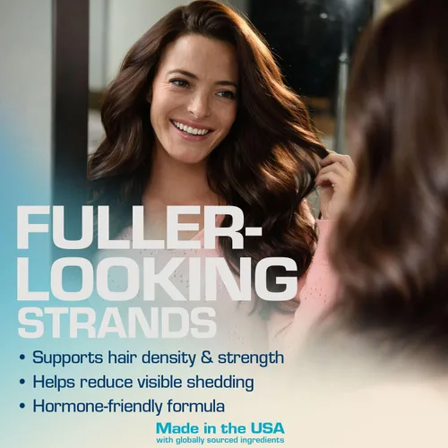 Vista 6 de Eggagen - Suplemento avanzado para el crecimiento del cabello diseñado para la biología de las mujeres, soporta cabello más completo, más grueso