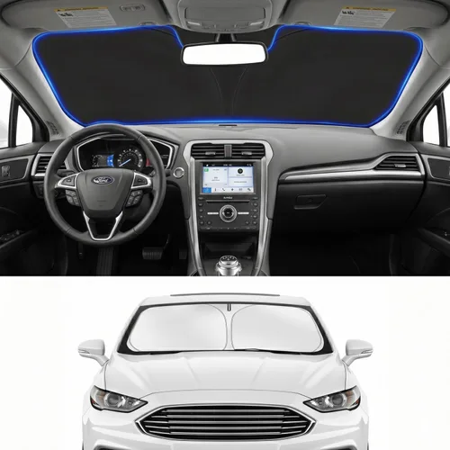 Vista 55 de Parasol para parabrisas para BMW X1 E84 2016-2024 2025, accesorios – Cubierta de parasol para parabrisas de ventana delantera, ajuste personalizado