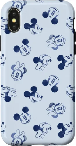 Vista 5 de Funda retro para iPhone 16 Disney Minnie y Mickey Mouse Icon Faces Vintage Art Retro