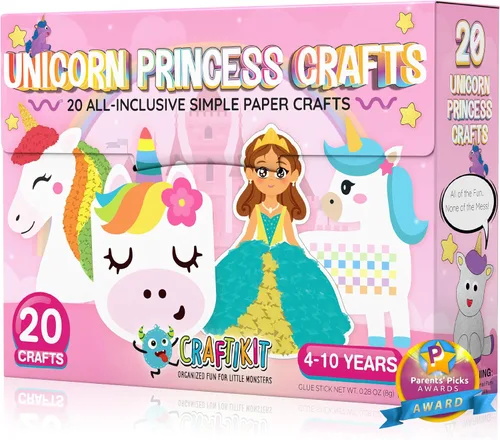 Vista 12 de Craftikit® - Kit galardonado de 20 manualidades de animales para niños de 3 a 10 años, kits de manualidades con todo incluido, divertida caja