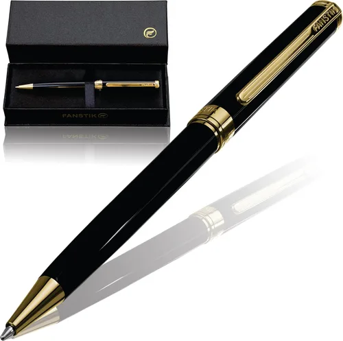 Vista 20 de FANSTIK Bolígrafo de lujo negro y dorado, juego de regalo elegante para mujeres, chapado en oro real de 24 quilates, juego de regalo profesional