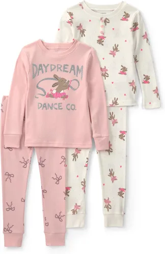 Vista 19 de Carter's Conjunto de pijama de algodón ajustado de 4 piezas para niña Pollo Country Green