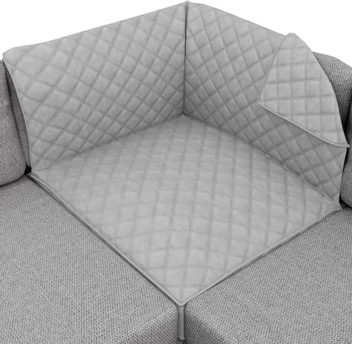 Vista 140 de Sofa Shield - Funda para sofá Loveseat con correa patentada, protector de cojín, funda reversible diseñada en EE. UU. resistente a manchas