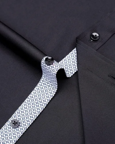 Vista 6 de J.VER Camisa de vestir de manga larga para hombre, estilo informal, elástica, sin arrugas, ajuste regular, abotonada