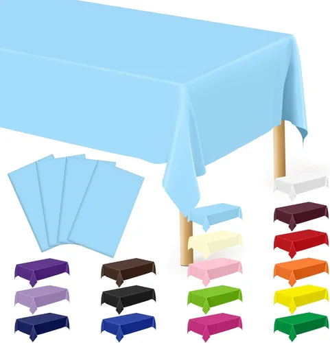 Vista 83 de Suministros de regreso a clases, 2 manteles de 108 x 54 pulgadas, manteles desechables coloridos para el primer día de escuela, rectangular