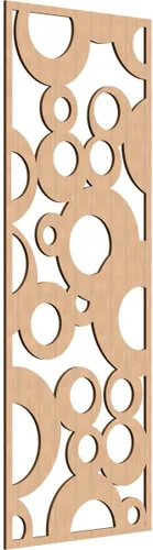 Vista 131 de 9 3/8"W x 24 3/8"H x 1/4"T Farwell Decorativos Paneles de Pared de Madera Calado, Hickory