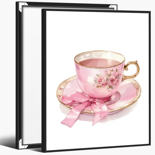 Vista 19 de Heltrappe Botas de vaquera con lazo rosa costero, arte de pared, diseño de coqueta, estilo occidental, bohemio, femenino, póster femenino