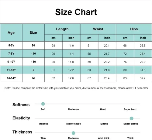 Vista 6 de ASHER FASHION Pantalones cortos fluidos para niñas, pantalones cortos deportivos 2 en 1 con bolsillo, pantalones cortos para correr para niñas