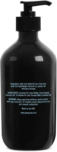 Vista 6 de Aceite de masaje de coco Nooky con aceite de coco fraccionado para masajear 16 onzas Hydrating Non-Greasy Body Oil with Fractionated Coconut Oil