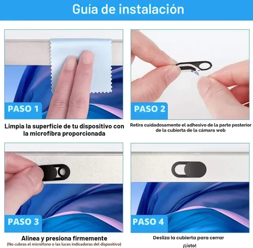 Vista 3 de California JOS Funda para cámara web (paquete de 8) de 0.03 pulgadas, ultrafina, para cámara de laptop, para iPhone, iPad, MacBook Pro, computadora