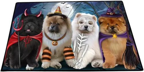 Vista 22 de Doggie of the Day Chow Chow Dogs Floor Mat - 4th of July Independence Day - Best Dog Doormat - Protector Decor - Unique Portrait Art - Premium