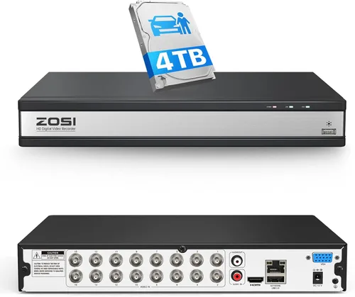 Vista 10 de ZOSI H.265+ 16CH 1080P 4-en-1 híbrido AHD/TVI/CVI/CVBS seguridad DVR, sin